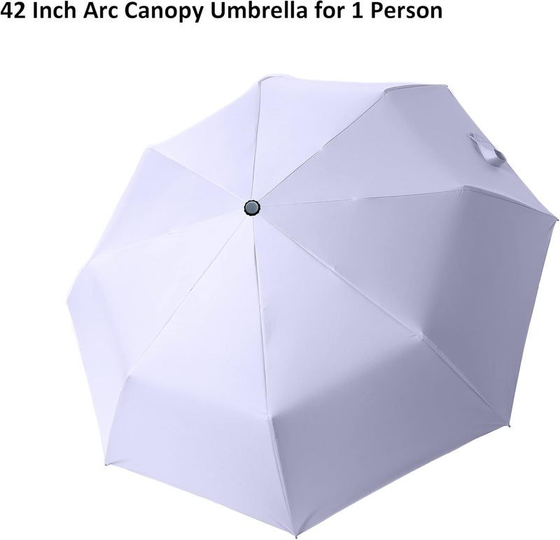 BAODINI Small UV Protection Travel Umbrella Compact for Rain and Sun UPF 50+ Windproof Portable 42 inch Umbrella for Women and Men - Image 5